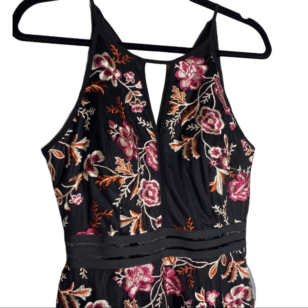 BCX Dress floral halter top v-neck dress size 11 - Picture 3 of 12